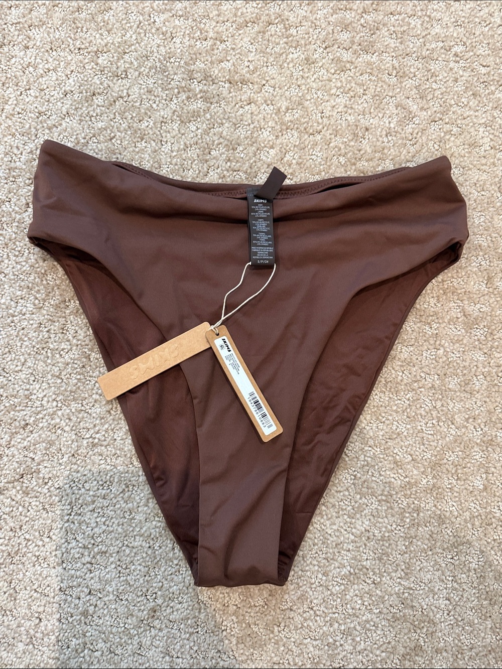 SKIMS Brown Swim Set! 5 pieces! 3 tops 2 bottoms - Picture 11 of 16
